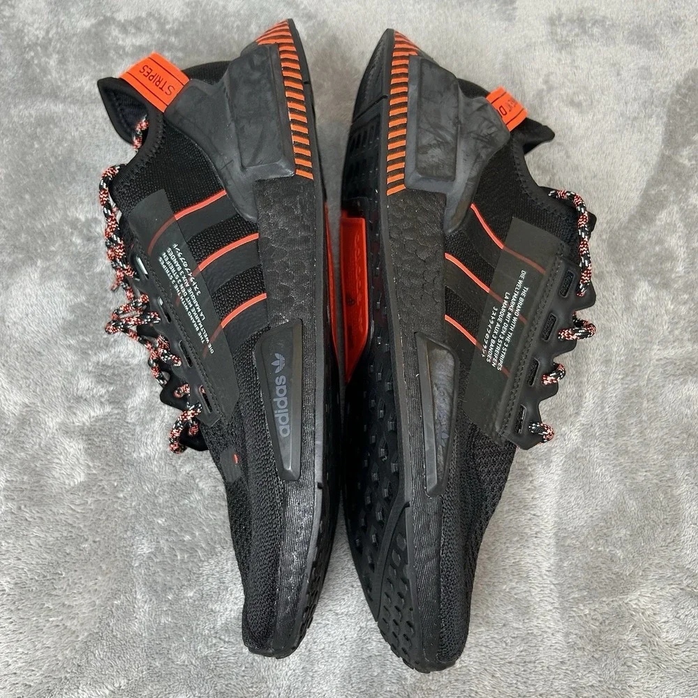 Adidas NMD_R1 V2 Black Solar Red Sneakers Men's Size 10 Athletic‎ Running Shoes